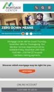 How mortgagecenter.com looks like on a mobile device such as an iPhone.