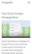 How mortgagewiki.org looks like on a mobile device such as an iPhone.