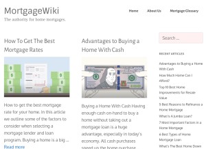 How mortgagewiki.org looks like on a tablet such as an iPad.