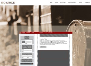 How mosaico.io looks like on a tablet such as an iPad.