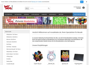 How mosaikladen.de looks like on a tablet such as an iPad.