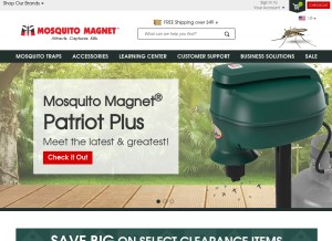 How mosquitomagnet.com looks like on a tablet such as an iPad.