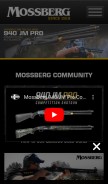 How mossberg.com looks like on a mobile device such as an iPhone.