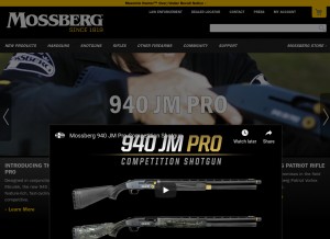 How mossberg.com looks like on a tablet such as an iPad.