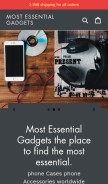 How mostessentialgadgets.com looks like on a mobile device such as an iPhone.