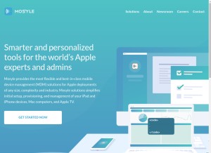 How mosyle.com looks like on a tablet such as an iPad.