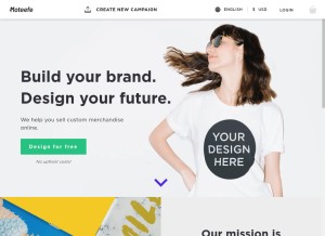 How moteefe.com looks like on a tablet such as an iPad.