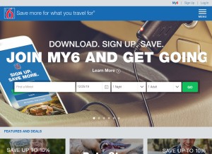 How motel6.com looks like on a tablet such as an iPad.
