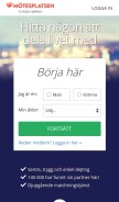 How motesplatsen.se looks like on a mobile device such as an iPhone.