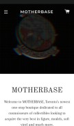 How motherbase.ca looks like on a mobile device such as an iPhone.