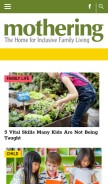 How mothering.com looks like on a mobile device such as an iPhone.