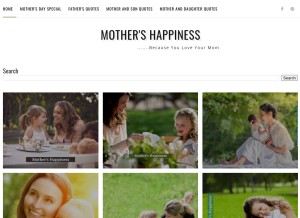 How mothershappiness.blogspot.com looks like on a tablet such as an iPad.