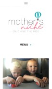 How mothersniche.com looks like on a mobile device such as an iPhone.