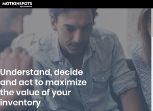 How motionspots.com looks like on a tablet such as an iPad.