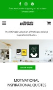 How motivateheroes.com looks like on a mobile device such as an iPhone.