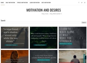 How motivationanddesires.blogspot.com looks like on a tablet such as an iPad.