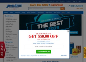 How motivators.com looks like on a tablet such as an iPad.