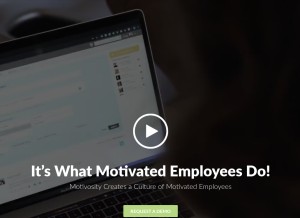 How motivosity.com looks like on a tablet such as an iPad.