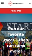 How motivrunning.com looks like on a mobile device such as an iPhone.