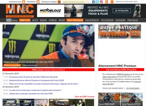 How moto-net.com looks like on a tablet such as an iPad.