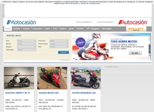 How motocasion.com looks like on a tablet such as an iPad.