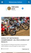 How motocrossactionmag.com looks like on a mobile device such as an iPhone.