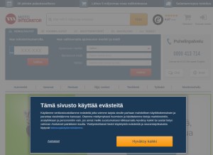 How motointegrator.fi looks like on a tablet such as an iPad.