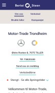 How motor-trade.no looks like on a mobile device such as an iPhone.