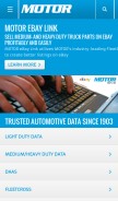 How motor.com looks like on a mobile device such as an iPhone.