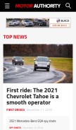 How motorauthority.com looks like on a mobile device such as an iPhone.