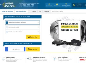 How motordoctor.fr looks like on a tablet such as an iPad.