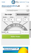 How motorradreifendirekt.de looks like on a mobile device such as an iPhone.