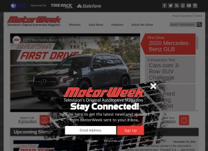 How motorweek.org looks like on a tablet such as an iPad.