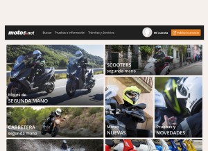 How motos.net looks like on a tablet such as an iPad.