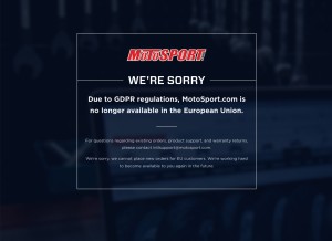 How motosport.com looks like on a tablet such as an iPad.