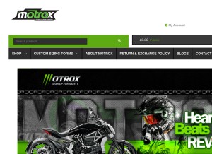How motrox.co.uk looks like on a tablet such as an iPad.