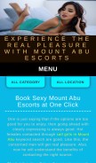 How mountabuescorts.com looks like on a mobile device such as an iPhone.