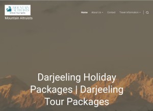 How mountainaltruists.com looks like on a tablet such as an iPad.