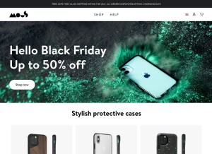 How mous.co looks like on a tablet such as an iPad.