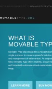 How movabletype.org looks like on a mobile device such as an iPhone.