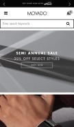 How movado.com looks like on a mobile device such as an iPhone.