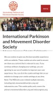 How movementdisorders.org looks like on a mobile device such as an iPhone.