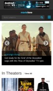 How moviefone.com looks like on a mobile device such as an iPhone.
