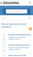 How moviequestions.com looks like on a mobile device such as an iPhone.