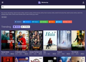 How moviesjoy.net looks like on a tablet such as an iPad.