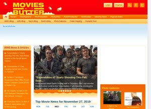 How movieswithbutter.com looks like on a tablet such as an iPad.
