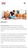 How movingcompany.ae looks like on a mobile device such as an iPhone.