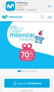 How movistar.cl looks like on a mobile device such as an iPhone.