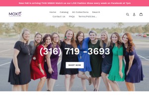 How moxiesassandclass.com looks like on a tablet such as an iPad.