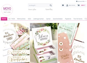 How moyo-shop.de looks like on a tablet such as an iPad.